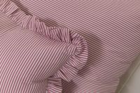 Povlak s kanýrem se vzorem růžového proužku | Bavlněný povlak s kanýrem, Krepový povlak s kanýrem