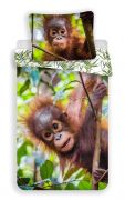 Dětské bavlněné povlečení s fototiskem Orangutan 02 | 1x 140/200, 1x 90/70