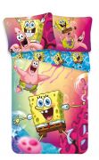 Pěkné bavlněné povlečení pro děti Sponge Bob blue | Povlečení Sponge Bob blue 140x200, 70x90 cm