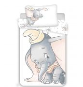 Povlečení do postýlky Dumbo grey | 100x135, 40x60 cm