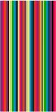 Plážová osuška barevných proužků | Plážová osuška Barevné proužky 75x150 cm