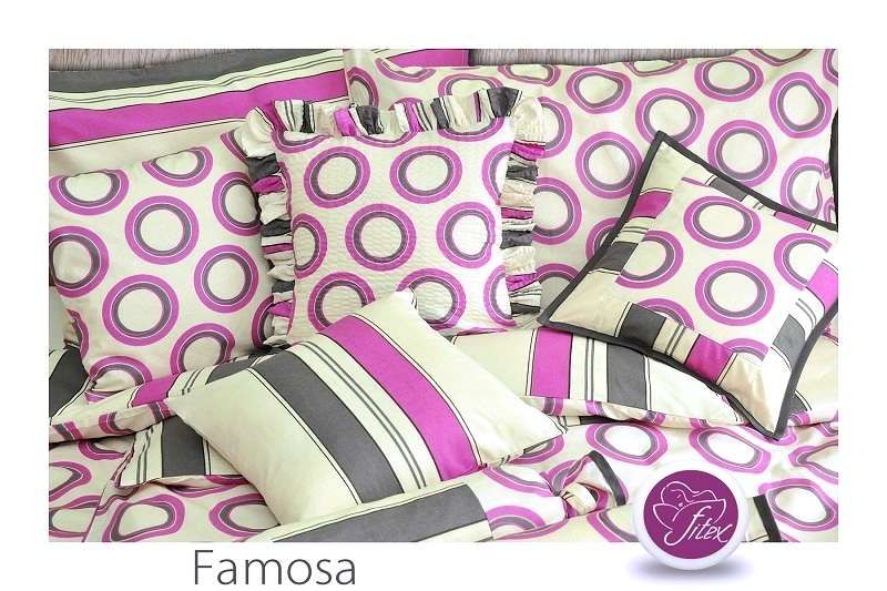 Kvalitní oboustranné bavlněné barevné povlečení se zipovým uzávěrem Famosa Fitex
