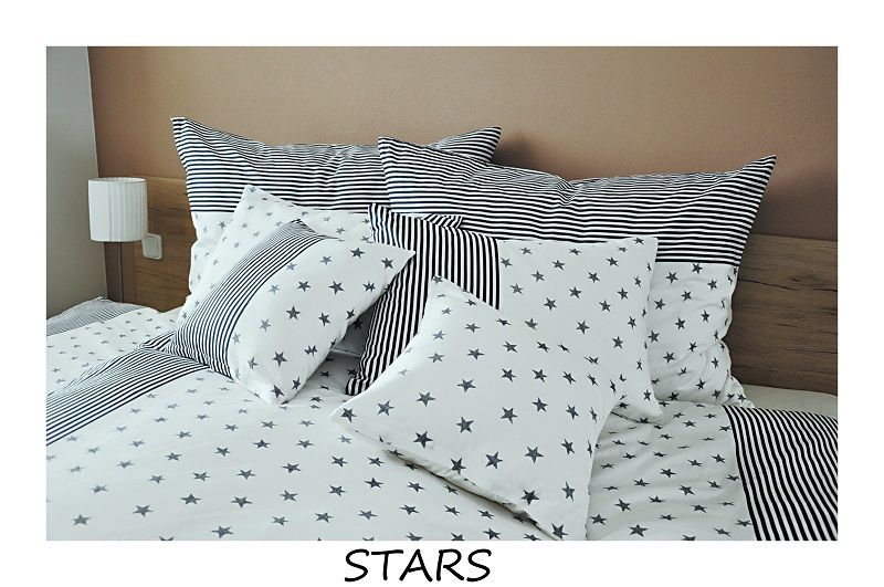 Kvalitní bavlněné povlečení Stars v kombinaci hvězd, hvězdy a proužků Fitex