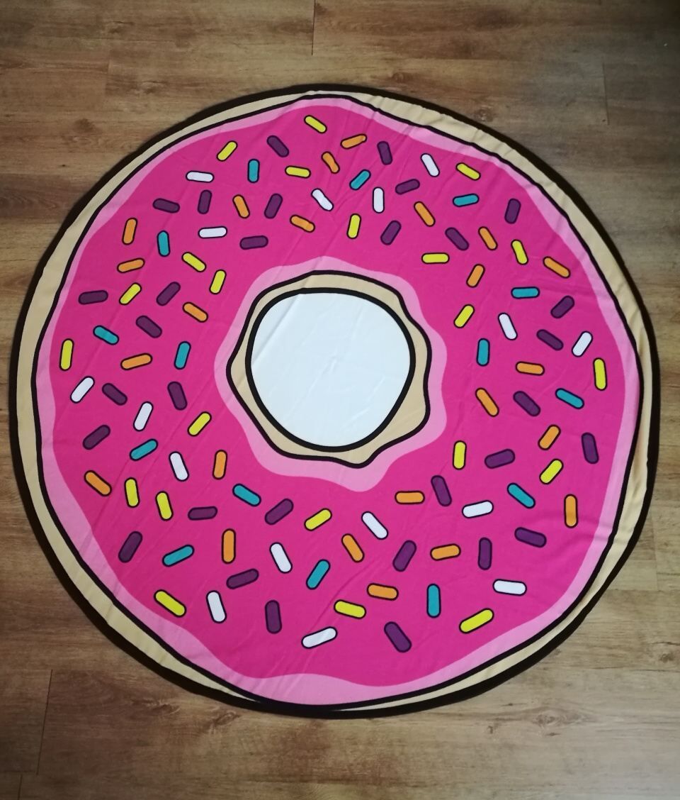 Plážová osuška kruh Donut růžová Jahu